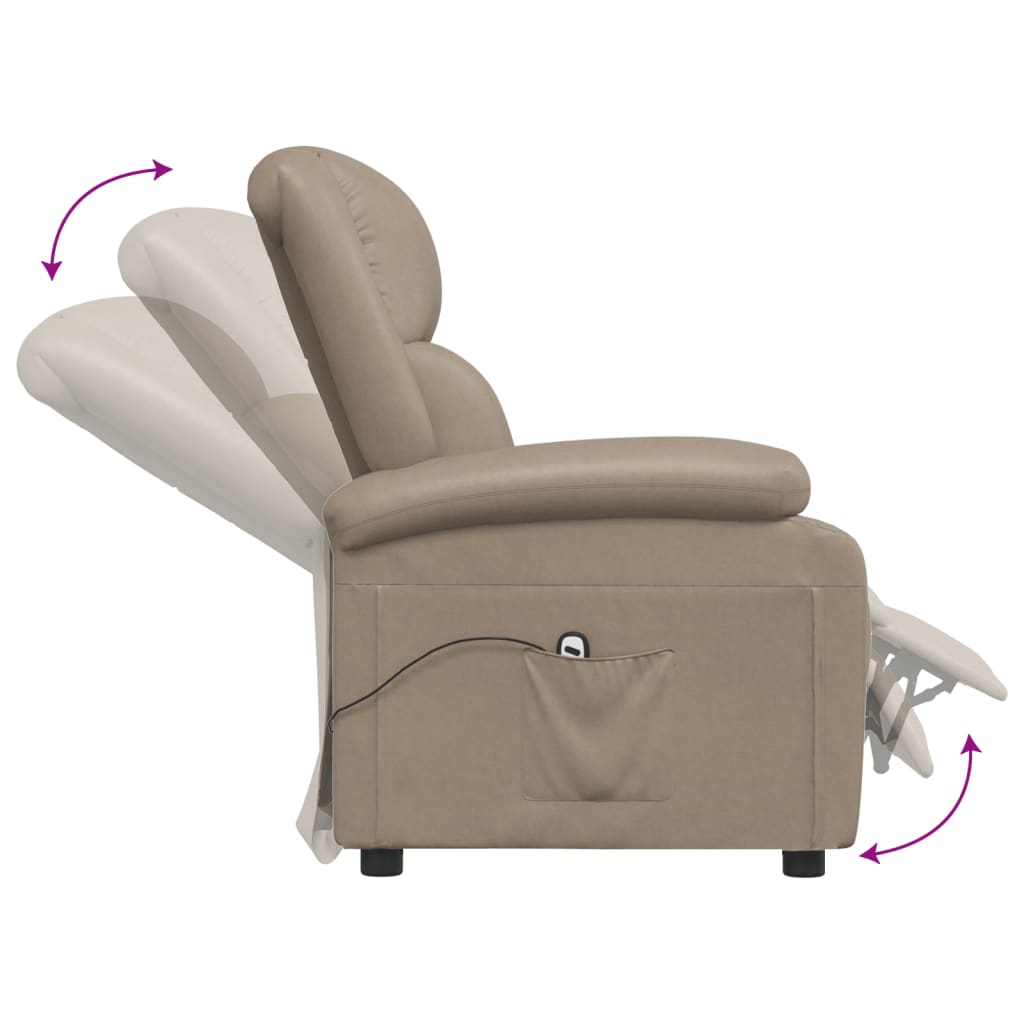 Relaxsessel Elektrisch Cappuccino-Braun Kunstleder