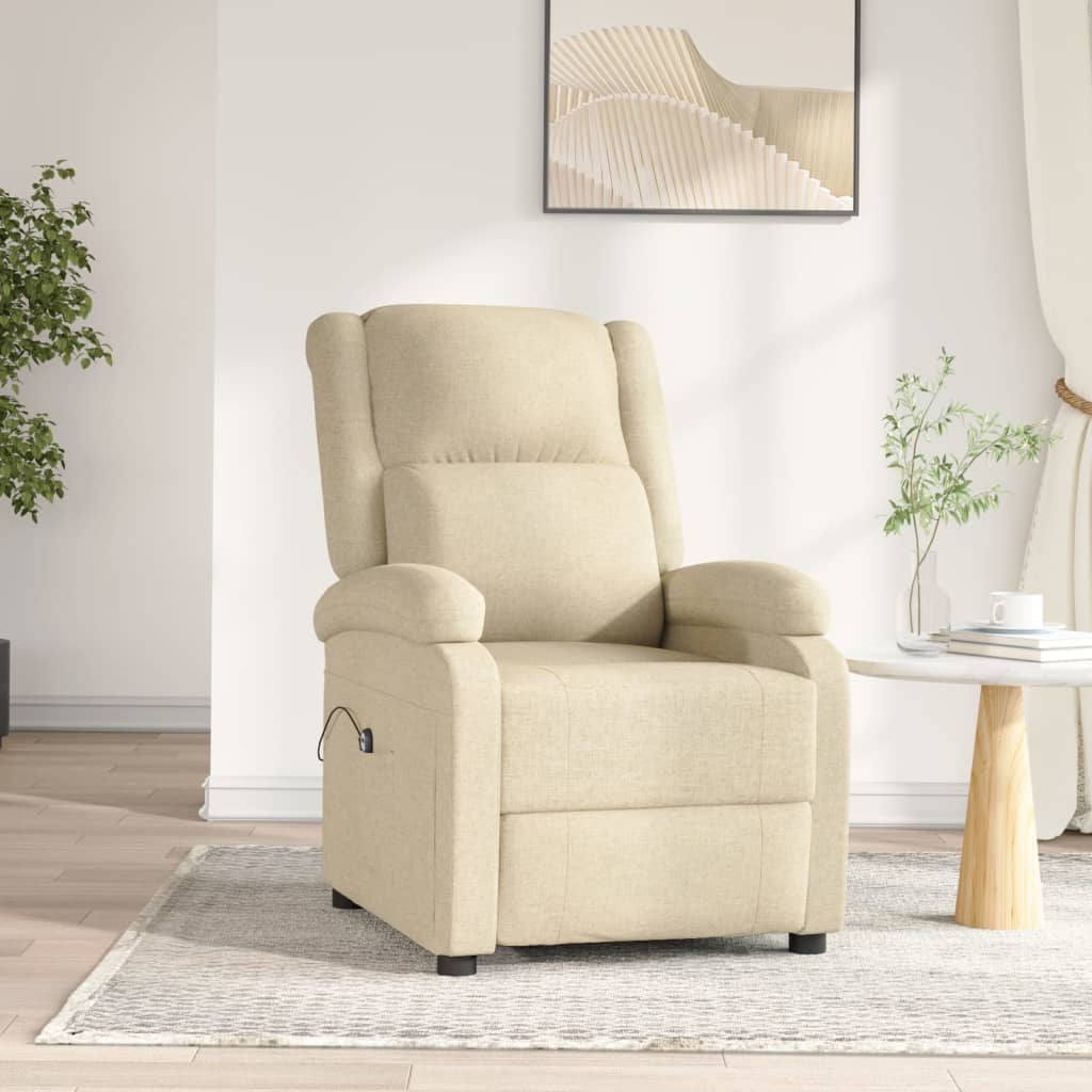 Relaxsessel Elektrisch Creme Stoff