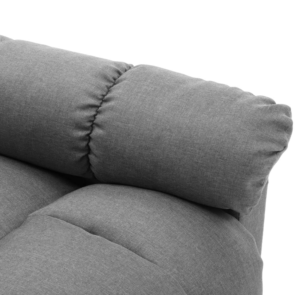 Elektrischer Massagesessel Hellgrau Stoff