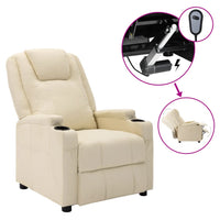 Thumbnail for Relaxsessel Elektrisch Cremeweiß Kunstleder