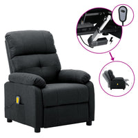 Thumbnail for 3073813 vidaXL Electric Massage Recliner Chair Dark Grey Fabric (289673+327254)