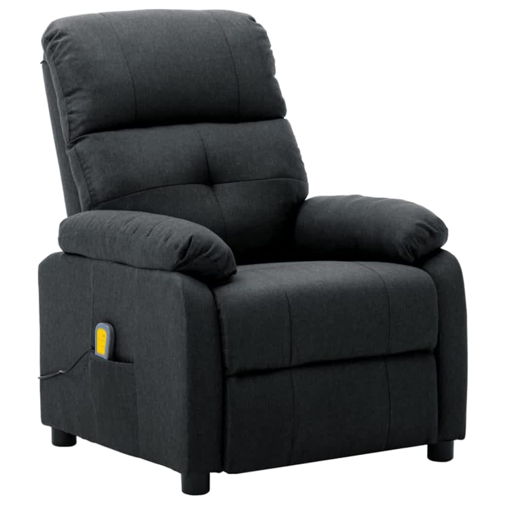 3073813 vidaXL Electric Massage Recliner Chair Dark Grey Fabric (289673+327254)