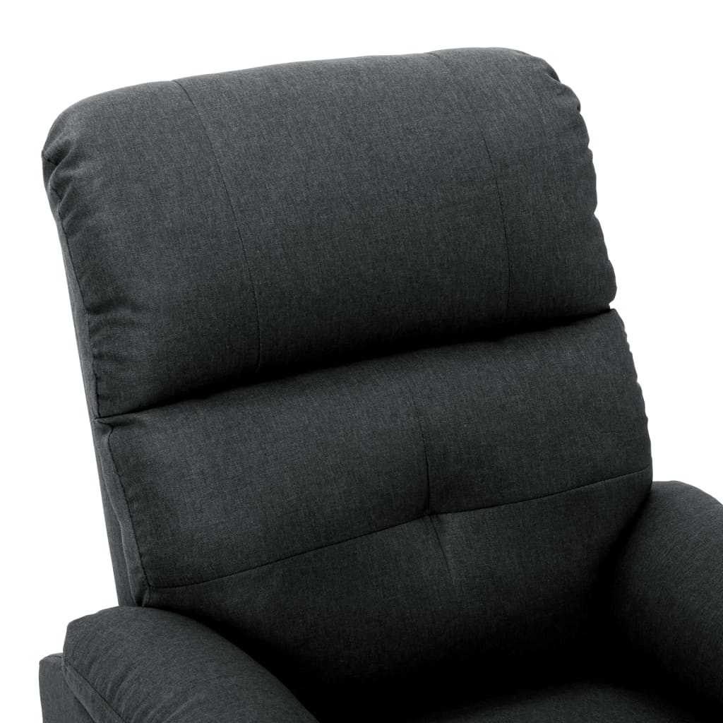 3073813 vidaXL Electric Massage Recliner Chair Dark Grey Fabric (289673+327254)