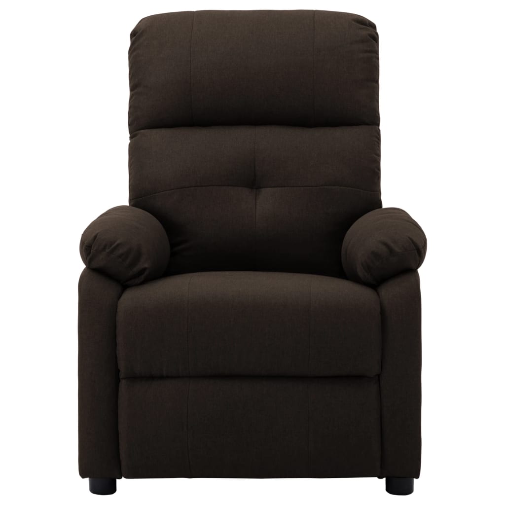 3073817 vidaXL Electric Massage Recliner Chair Dark Brown Fabric (289677+327254)