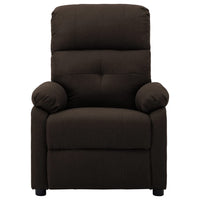 Thumbnail for 3073817 vidaXL Electric Massage Recliner Chair Dark Brown Fabric (289677+327254)