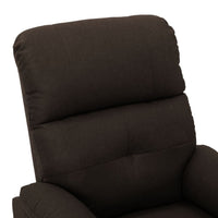 Thumbnail for 3073817 vidaXL Electric Massage Recliner Chair Dark Brown Fabric (289677+327254)