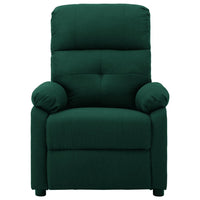 Thumbnail for 3073818 vidaXL Electric Massage Recliner Chair Dark Green Fabric (289678+327254)