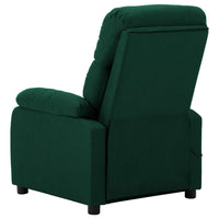 Thumbnail for 3073818 vidaXL Electric Massage Recliner Chair Dark Green Fabric (289678+327254)