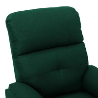 Thumbnail for 3073818 vidaXL Electric Massage Recliner Chair Dark Green Fabric (289678+327254)