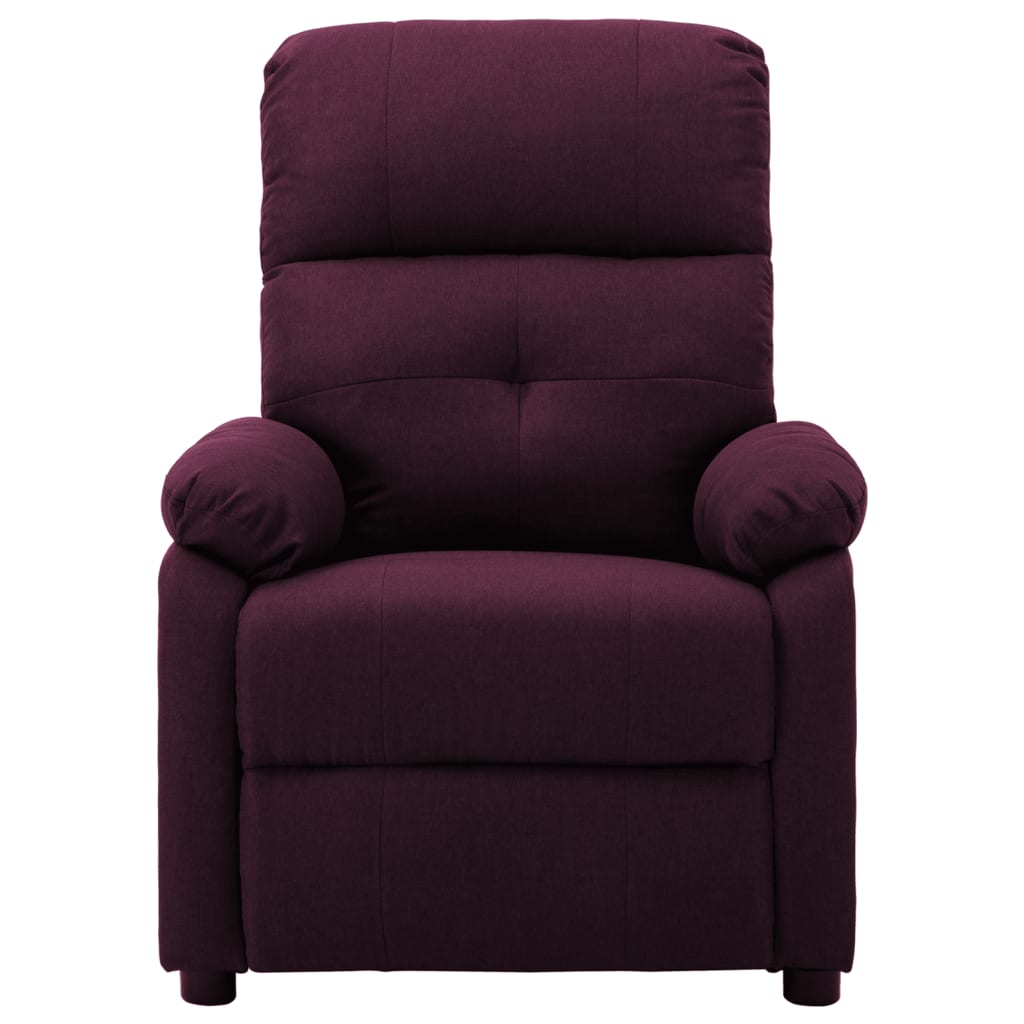 3073819 vidaXL Electric Massage Recliner Chair Purple Fabric (289679+327254)