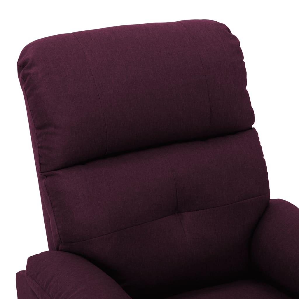3073819 vidaXL Electric Massage Recliner Chair Purple Fabric (289679+327254)