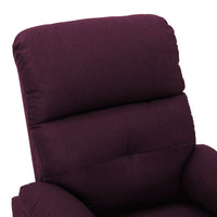 Thumbnail for 3073819 vidaXL Electric Massage Recliner Chair Purple Fabric (289679+327254)