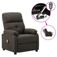 Thumbnail for 3073820 vidaXL Electric Massage Recliner Chair Taupe Fabric (289680+327254)