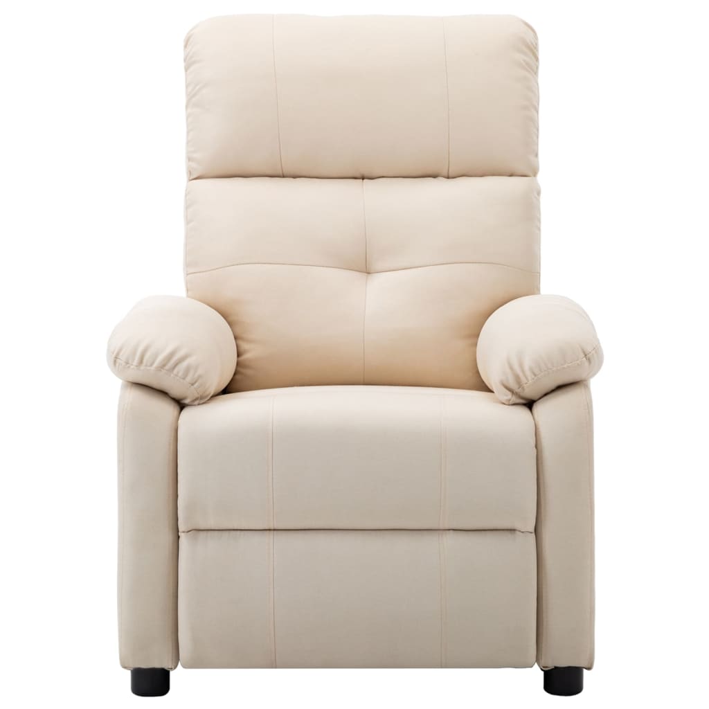 3073821 vidaXL Electric Massage Recliner Chair Cream Fabric (289681+327254)