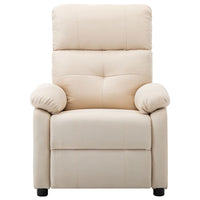 Thumbnail for 3073821 vidaXL Electric Massage Recliner Chair Cream Fabric (289681+327254)