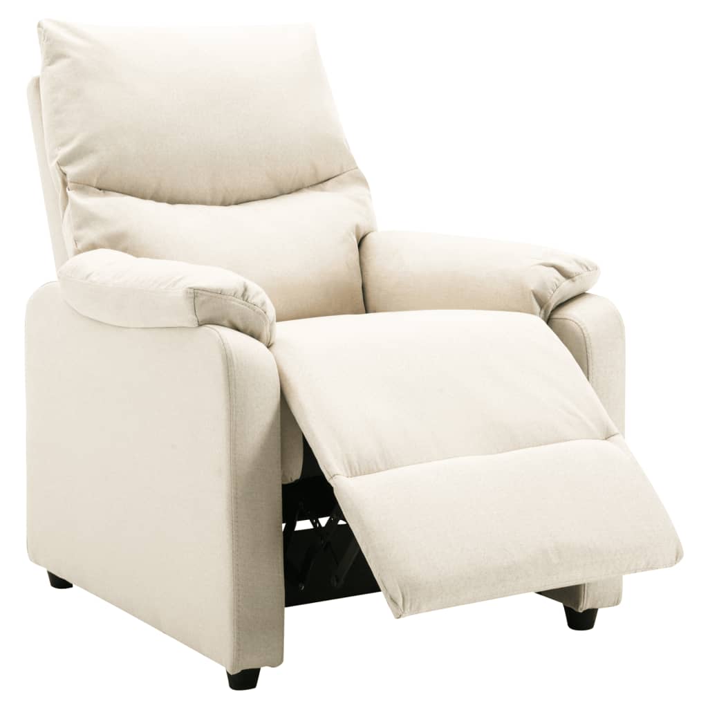 Elektrischer TV-Sessel Creme Stoff