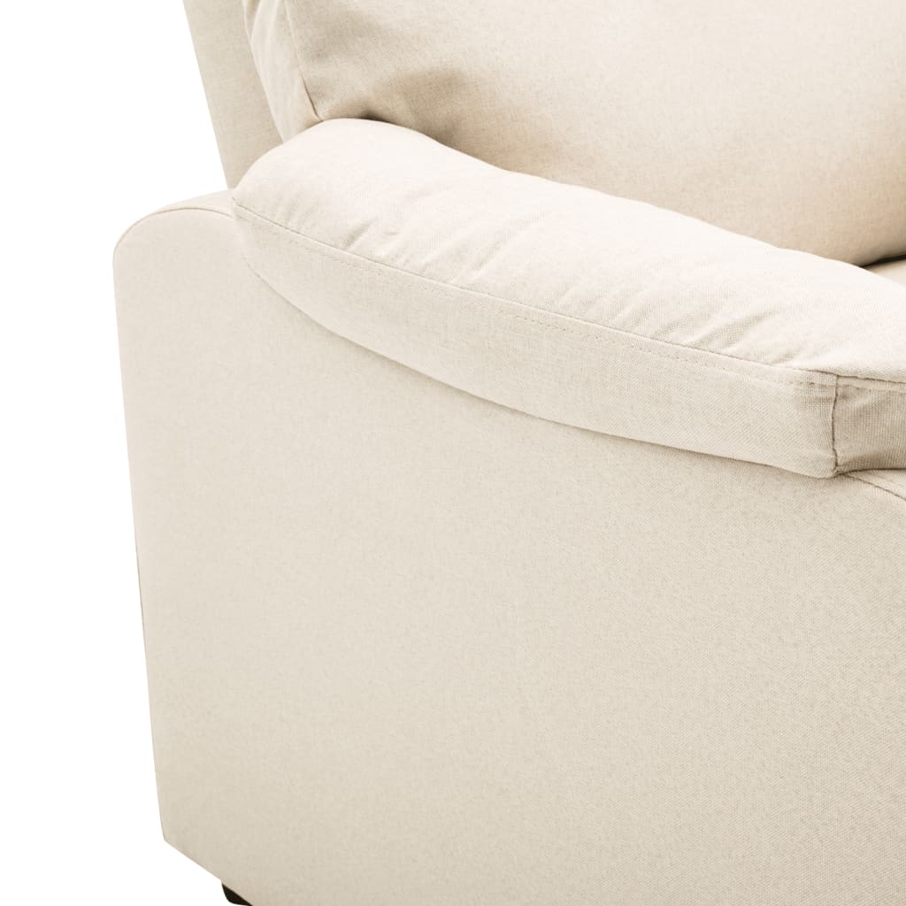 Elektrischer TV-Sessel Creme Stoff