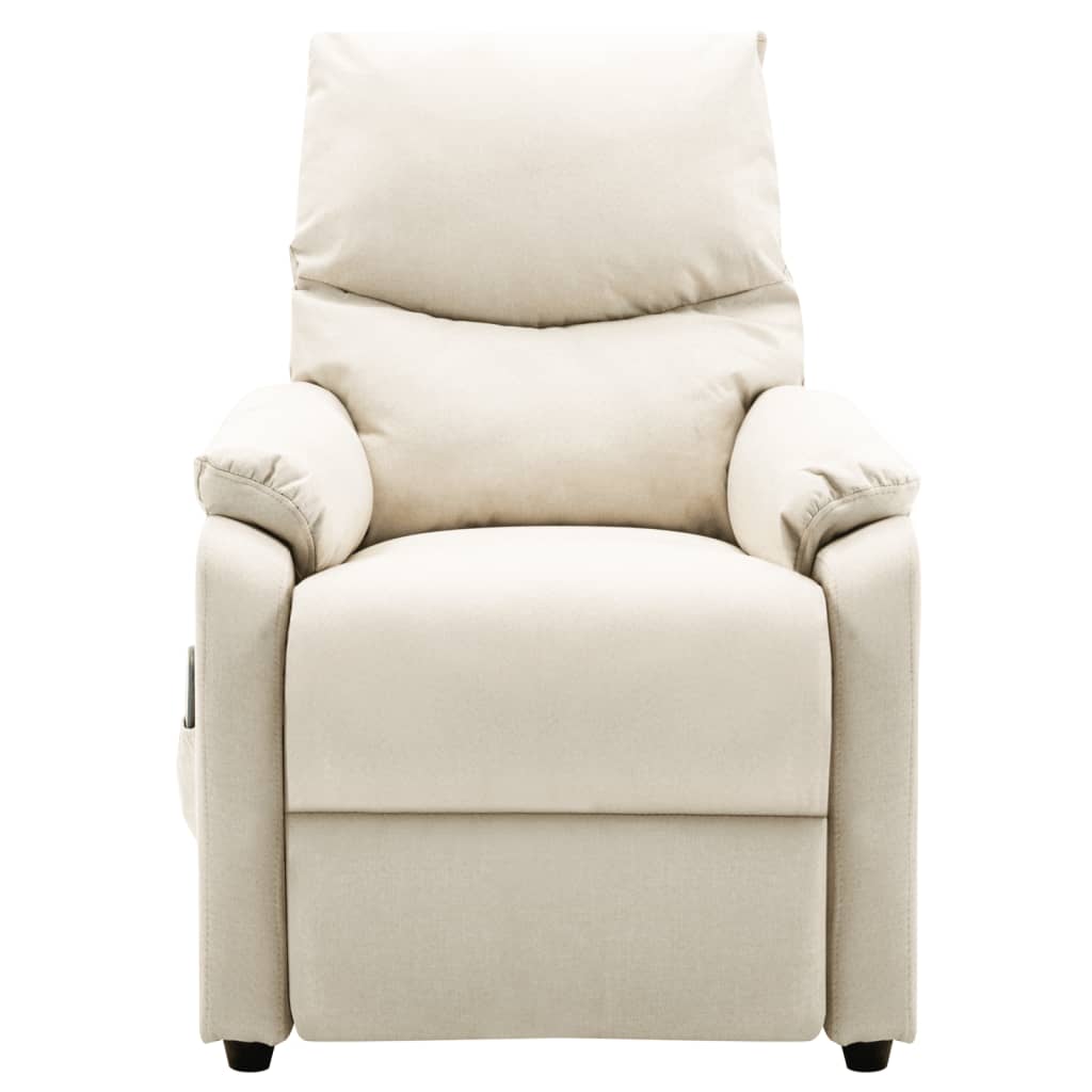 Elektrischer Massagesessel Verstellbar Creme Stoff