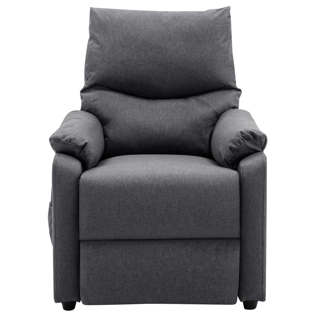 Elektrischer Massagesessel Verstellbar Dunkelgrau Stoff