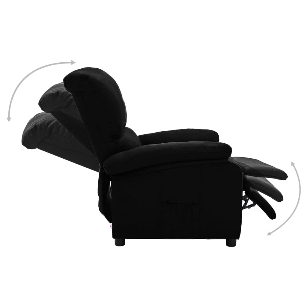 Elektrischer Sessel Schwarz Stoff