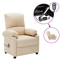 Thumbnail for Massagesessel Elektrisch Creme Stoff