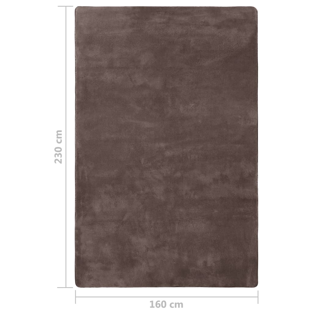 Hochflor-Teppich Taupe 230x160 cm