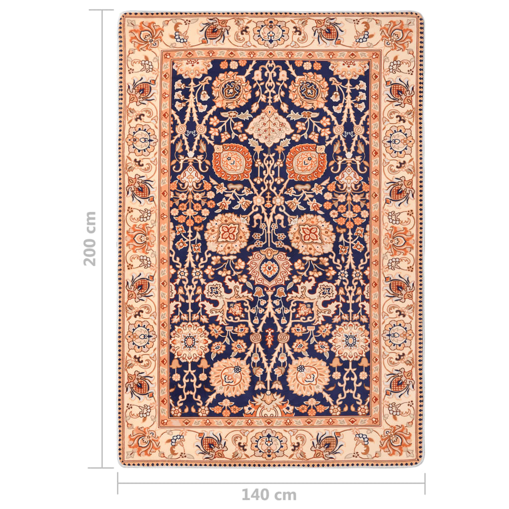 Bedruckter Orientteppich Mehrfarbig 140x200 cm