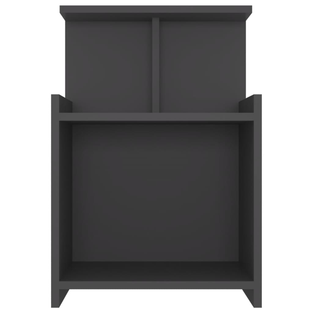 Nachttisch Grau 40x35x60 cm Holzwerkstoff