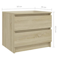Thumbnail for Nachttische 2 Stk. Sonoma-Eiche 50x39x43,5 cm Holzwerkstoff