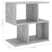 Thumbnail for Nachttisch Betongrau 50x30x51,5 cm Spanplatte