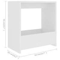 Thumbnail for Beistelltisch Weiß 50x26x50 cm Holzwerkstoff