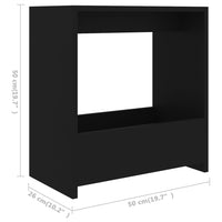 Thumbnail for Beistelltisch Schwarz 50x26x50 cm Holzwerkstoff