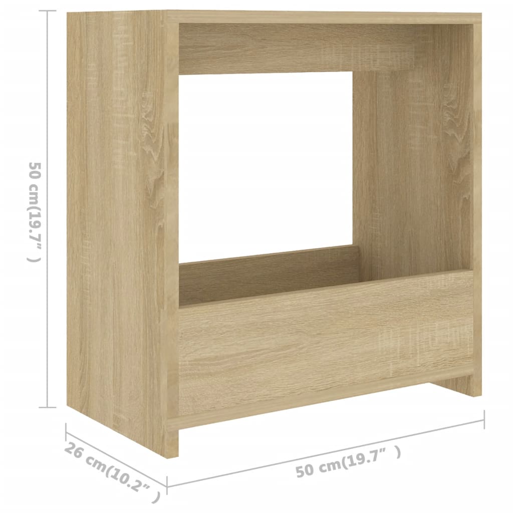 Beistelltisch Sonoma-Eiche 50x26x50 cm Holzwerkstoff