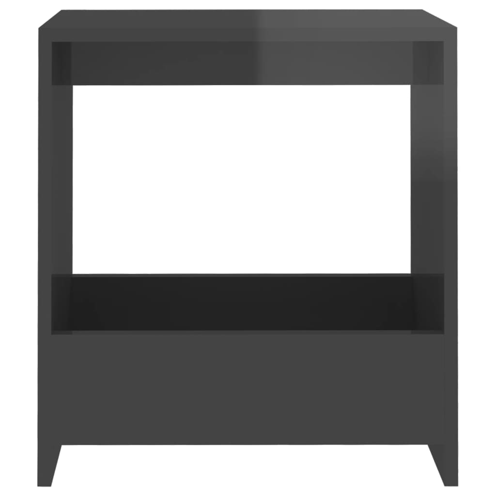 Beistelltisch Hochglanz-Grau 50x26x50 cm Spanplatte
