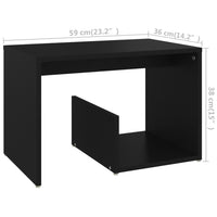 Thumbnail for Beistelltisch Schwarz 59x36x38 cm Holzwerkstoff