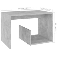 Thumbnail for Beistelltisch Betongrau 59x36x38 cm Holzwerkstoff