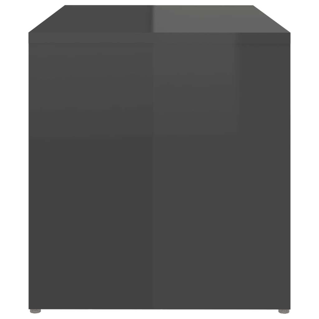 Beistelltisch Hochglanz-Grau 59x36x38 cm Spanplatte