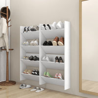 Thumbnail for Wand-Schuhschränke 4 Stk. Weiß 60x18x60 cm Spanplatte