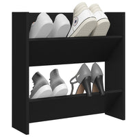 Thumbnail for Wand-Schuhschrank Schwarz 60x18x60 cm Holzwerkstoff