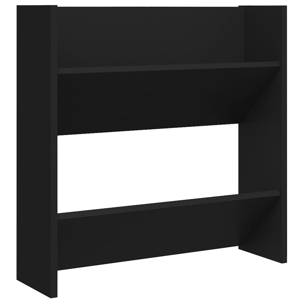 Wand-Schuhschränke 4 Stk. Schwarz 60x18x60 cm Spanplatte