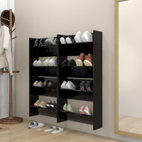 Thumbnail for Wand-Schuhschränke 4 Stk. Schwarz 60x18x60 cm Spanplatte