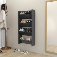Thumbnail for Wand-Schuhschränke 2 Stk. Grau 60x18x60 cm Holzwerkstoff