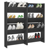 Thumbnail for Wand-Schuhschränke 4 Stk. Grau 60x18x60 cm Spanplatte