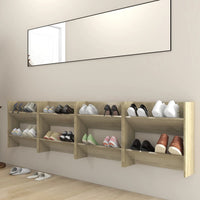Thumbnail for Wand-Schuhschränke 4 Stk. Sonoma-Eiche 60x18x60 cm Spanplatte