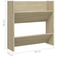 Thumbnail for Wand-Schuhschränke 4 Stk. Sonoma-Eiche 60x18x60 cm Spanplatte