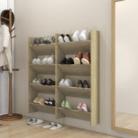Thumbnail for Wand-Schuhschränke 4 Stk. Sonoma-Eiche 60x18x60 cm Spanplatte