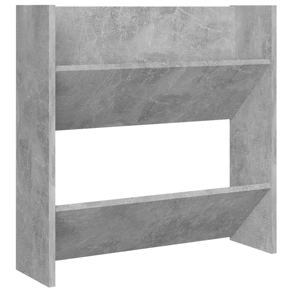 Wand-Schuhschränke 4 Stk. Betongrau 60x18x60 cm Spanplatte