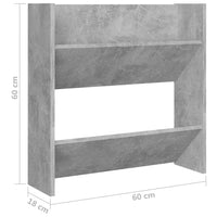 Thumbnail for Wand-Schuhschränke 4 Stk. Betongrau 60x18x60 cm Spanplatte