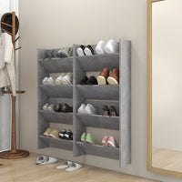 Thumbnail for Wand-Schuhschränke 4 Stk. Betongrau 60x18x60 cm Spanplatte