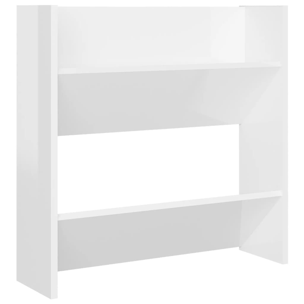 Wand-Schuhschrank Hochglanz-Weiß 60x18x60 cm Spanplatte